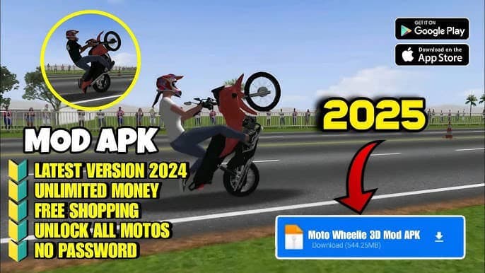 Moto Wheelie 3D Mod Apk