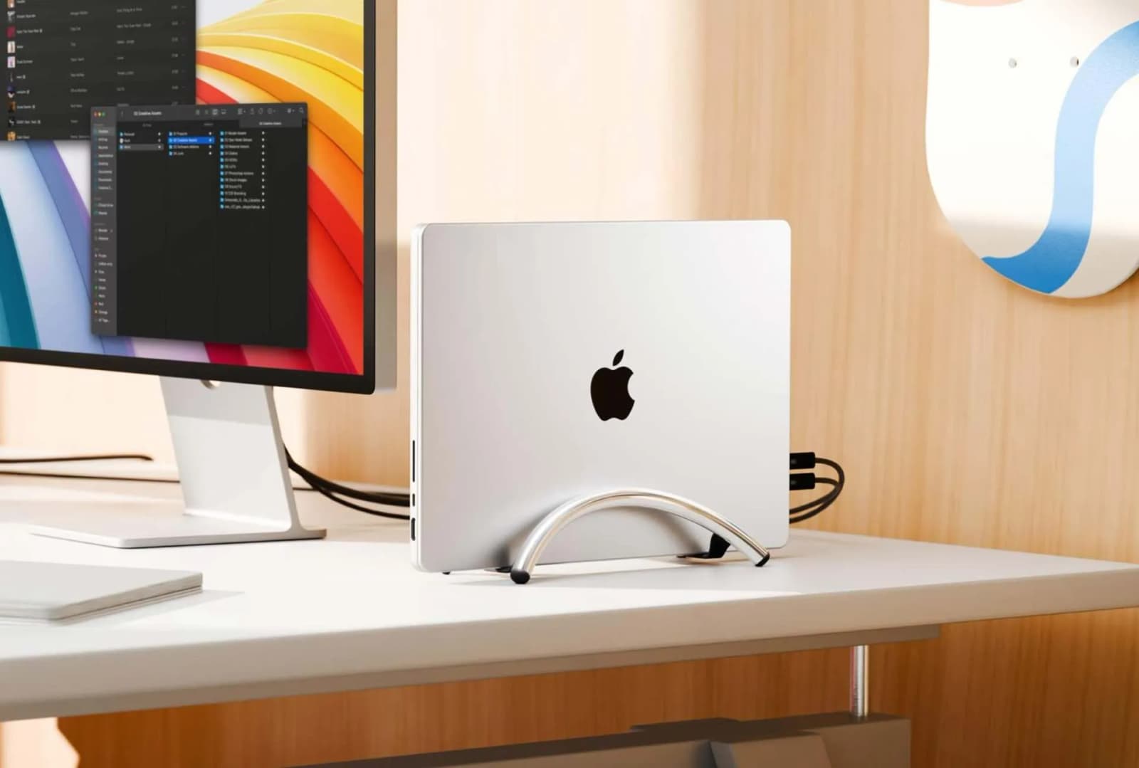 پایه BookArc Flex برای سهولت استفاده از لپ تاپ در کنار مانیتور