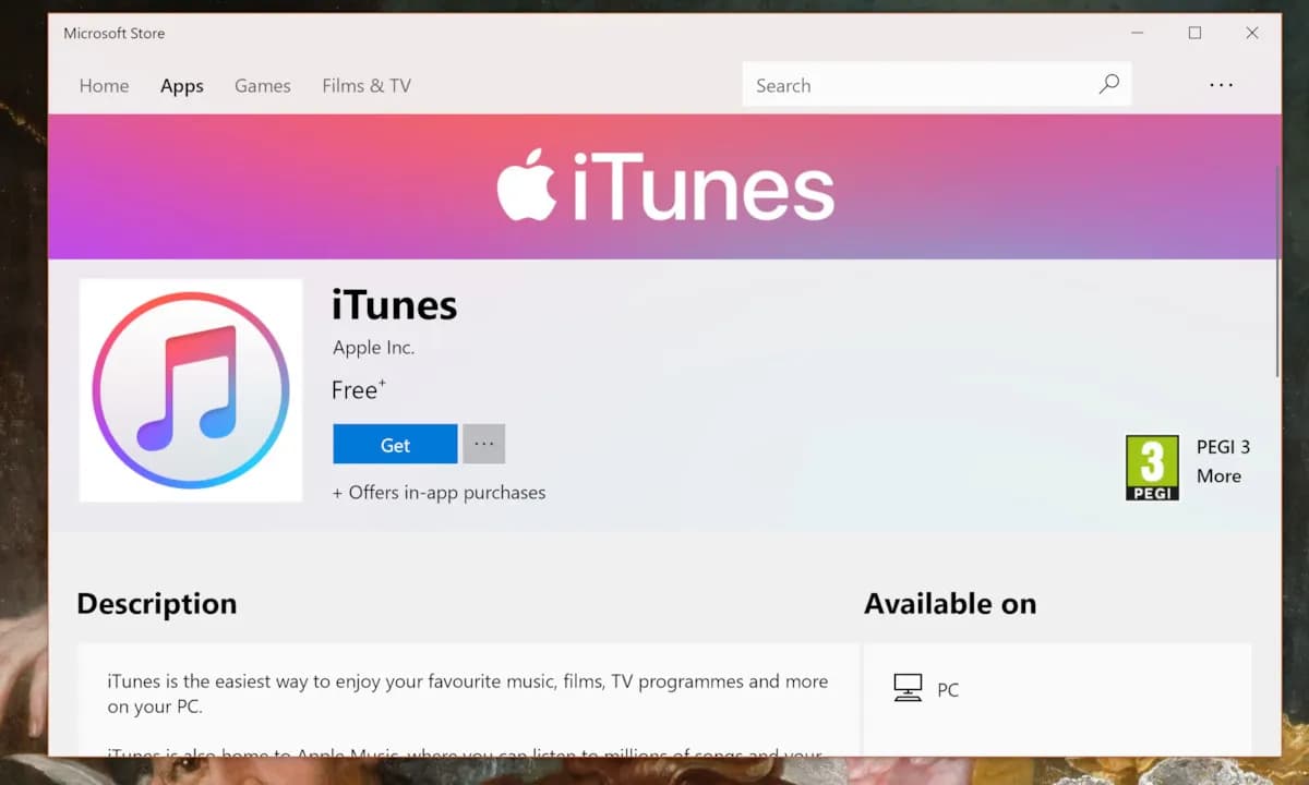 ویندوز بالاخره اپلیکیشنهای Apple Music و Apple TV را دریافت کرد