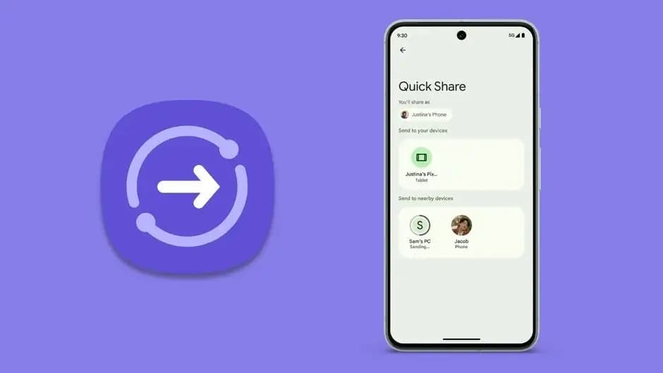 Quick Share گوگل برای آیفون