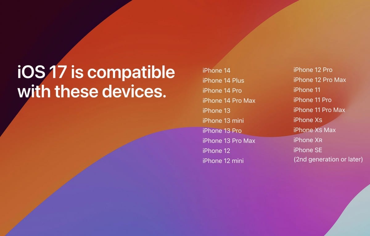 iOS 17 and iPadOS 17 are available on compatible phones and tablets