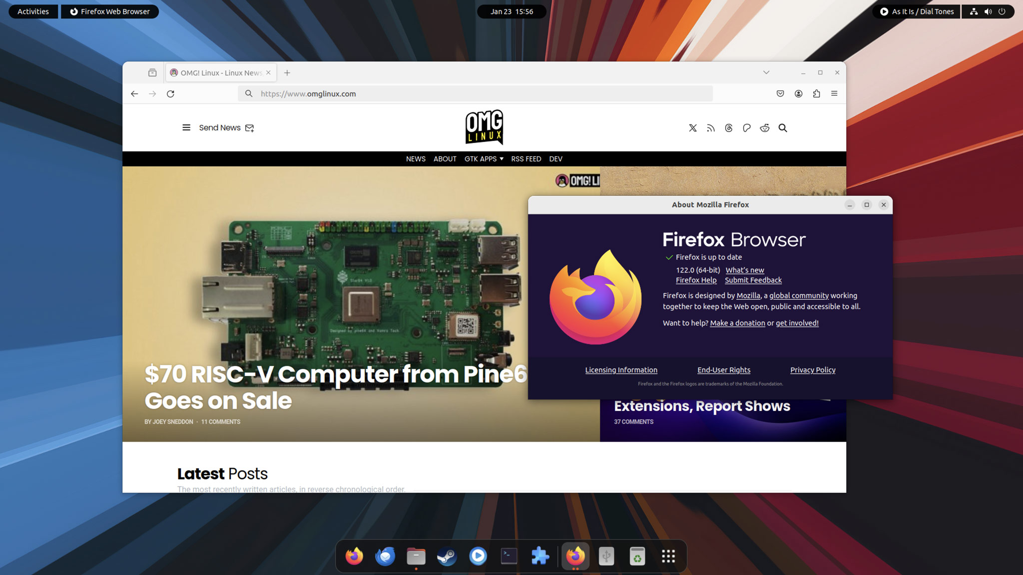 Firefox 122 offers better search results and newer Linux packages