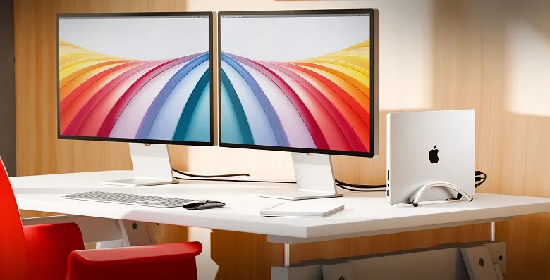 پایه BookArc Flex برای سهولت استفاده از لپ تاپ در کنار مانیتور