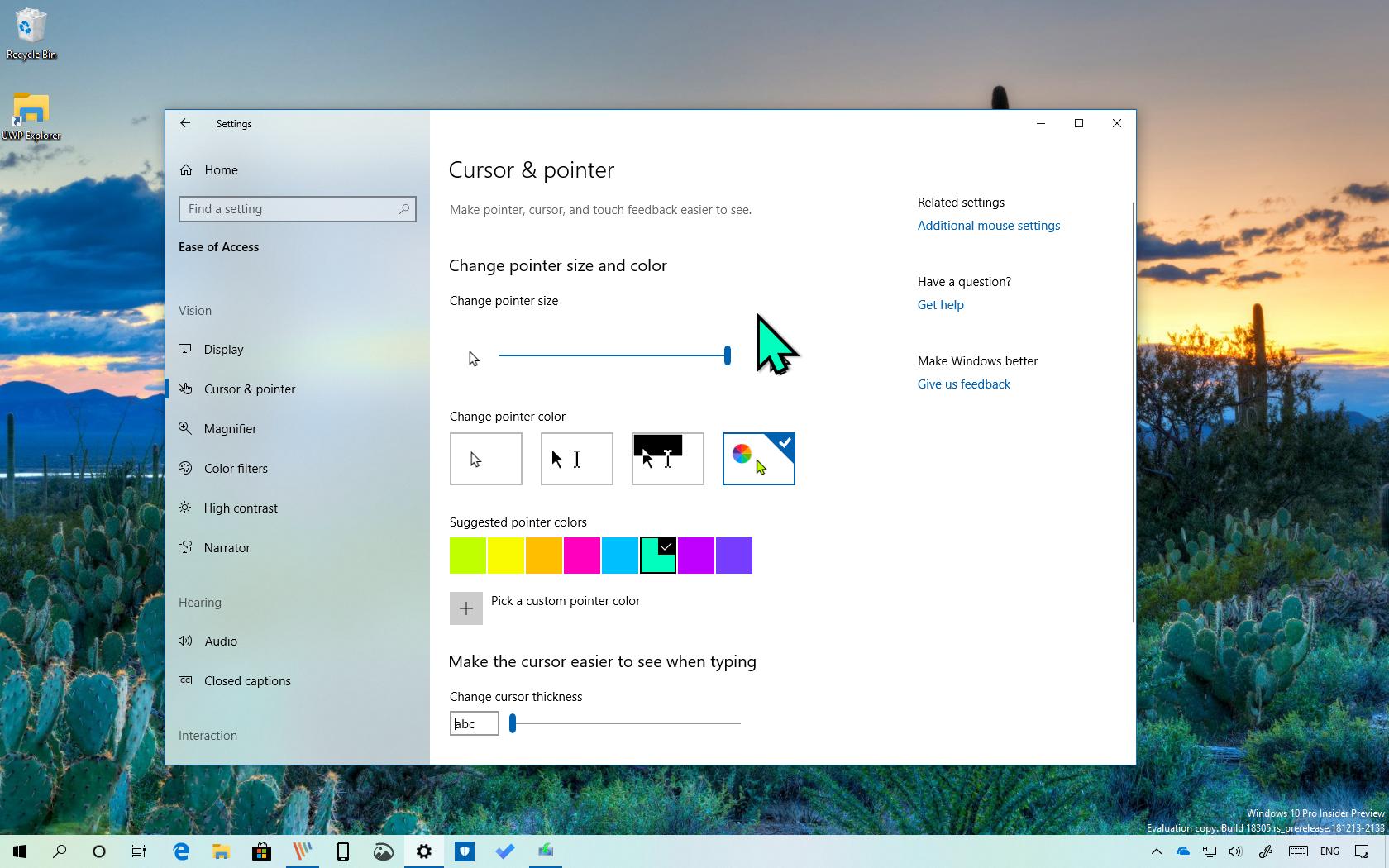How to Change the Mouse Pointer Color and Size on Windows 10 
