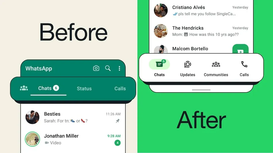 رابط کاربری واتساپ به‌‎روز شد