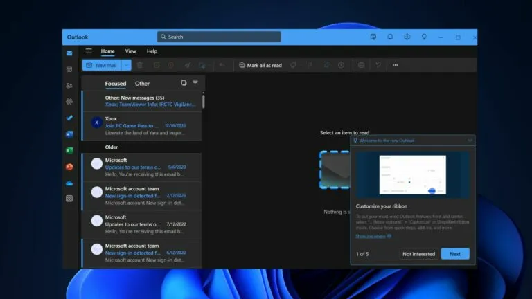 مایکروسافت به دنبال فعال کردن آفلاین نسخه وب Outlook در ویندوز 11