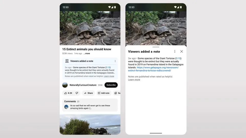 یوتیوب مشغول تست ویژگی Community Notes برای افزودن متن به ویدیو است