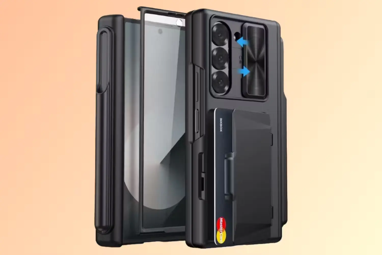 بهترین قاب کیف پولی برای Galaxy Z Fold 6 کیف دوگانه SIXBOX