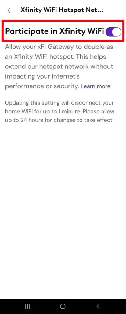 غیرفعال کردن اتصال خودکار Xfinity WiFi