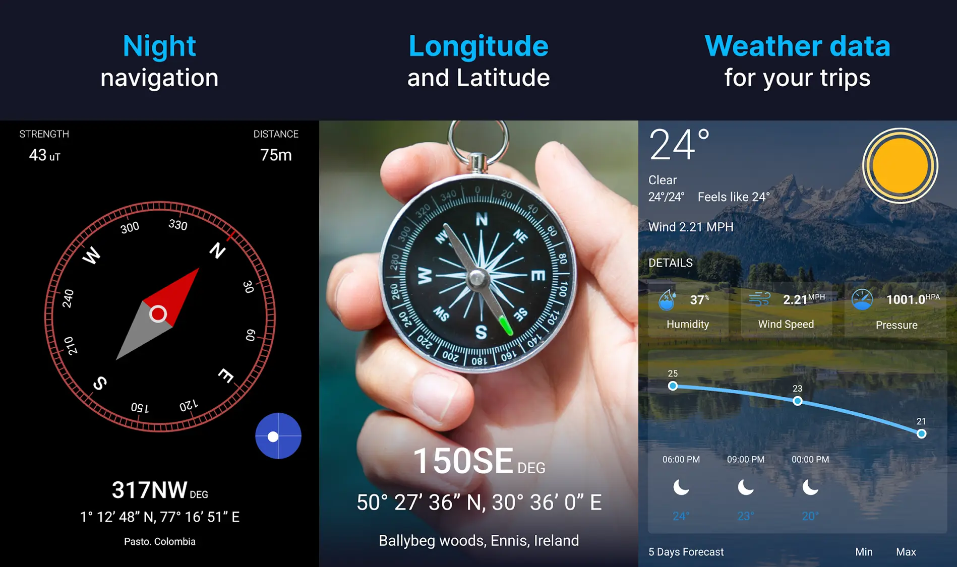 اپلیکیشن قطبنمای ارائهشده توسط Battery Stats Saver