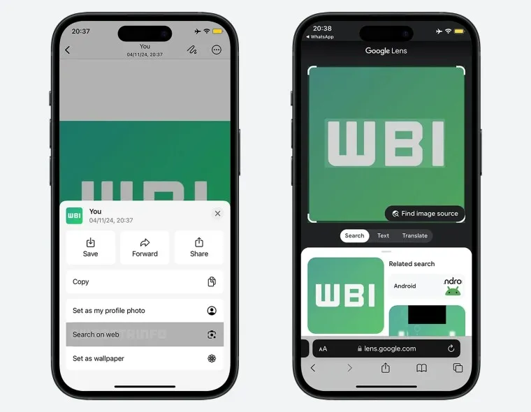 واتساپ بتا آزمایش جستجوی عکس معکوس را آغاز می کند