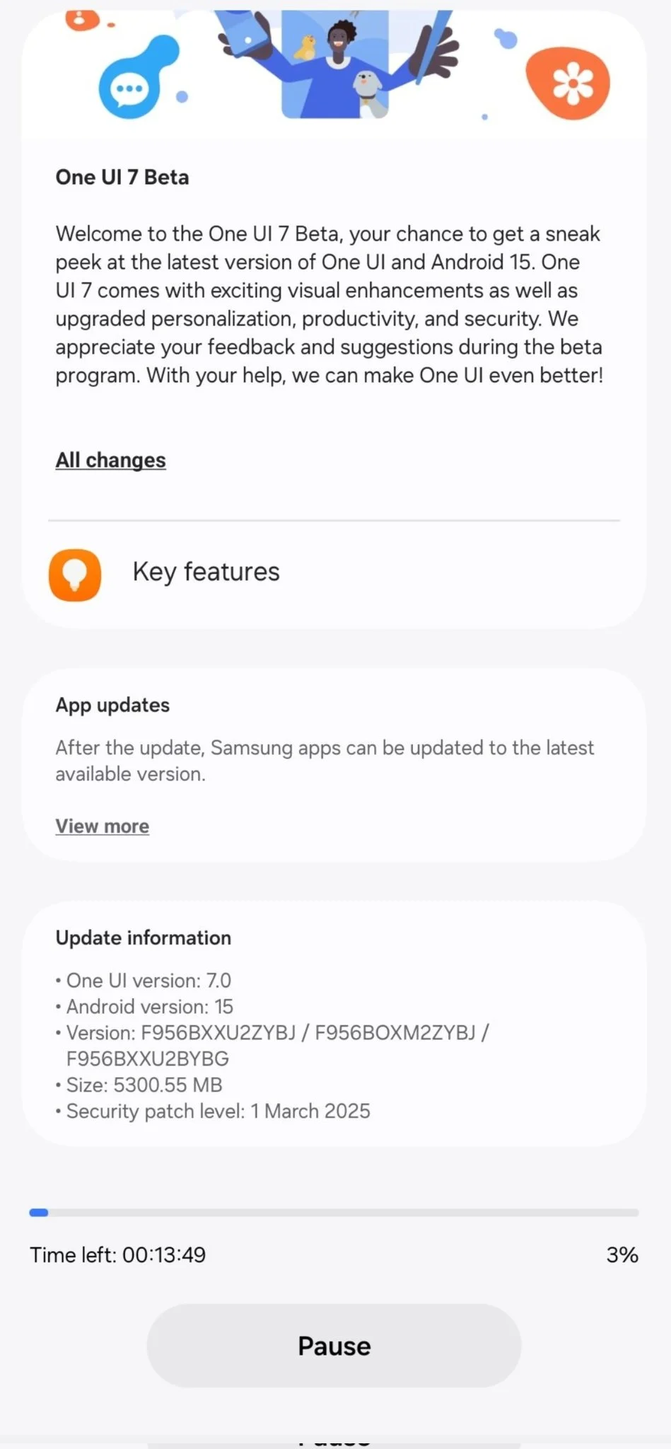به‌روزرسانی بتا One UI 7 برای Galaxy Z Fold 6 منتشر شد