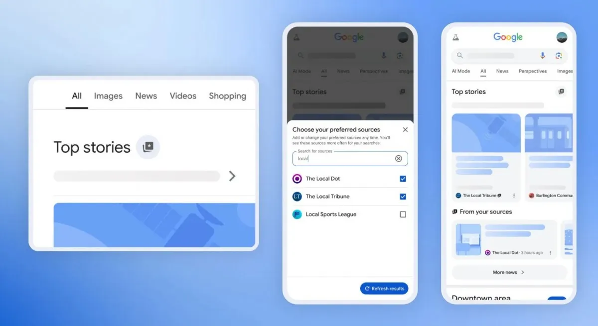 Google Preferred Sources Feature