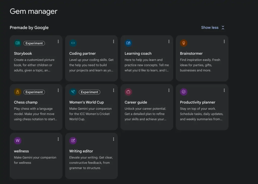 Google Gemini Adds Premade ‘Wellness Gem More 2