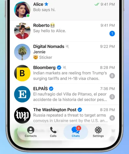 Telegram New Features Liquid Glass Interface Inspired By Ios 26