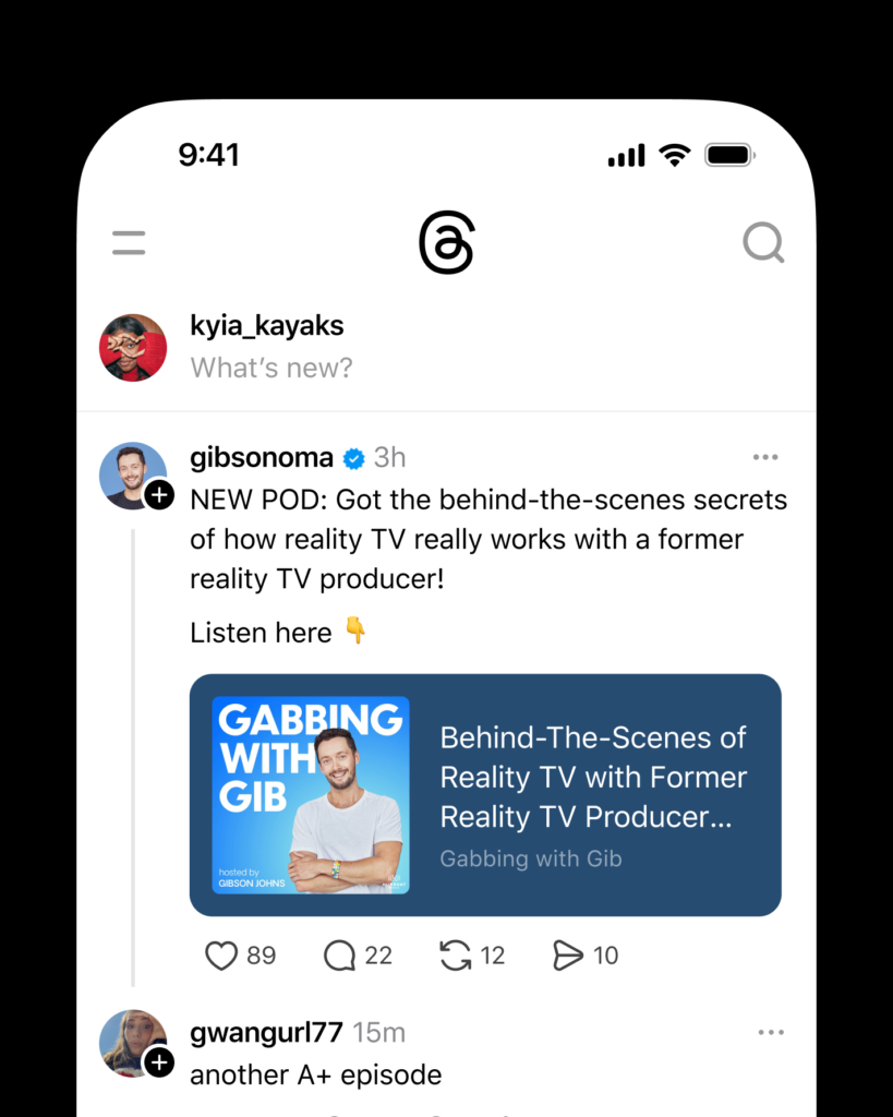 Threads targets podcasters