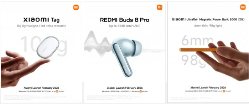 Xiaomi Tag, Redmi Buds 8 Pro, and UltraThin Magnetic Power Bank