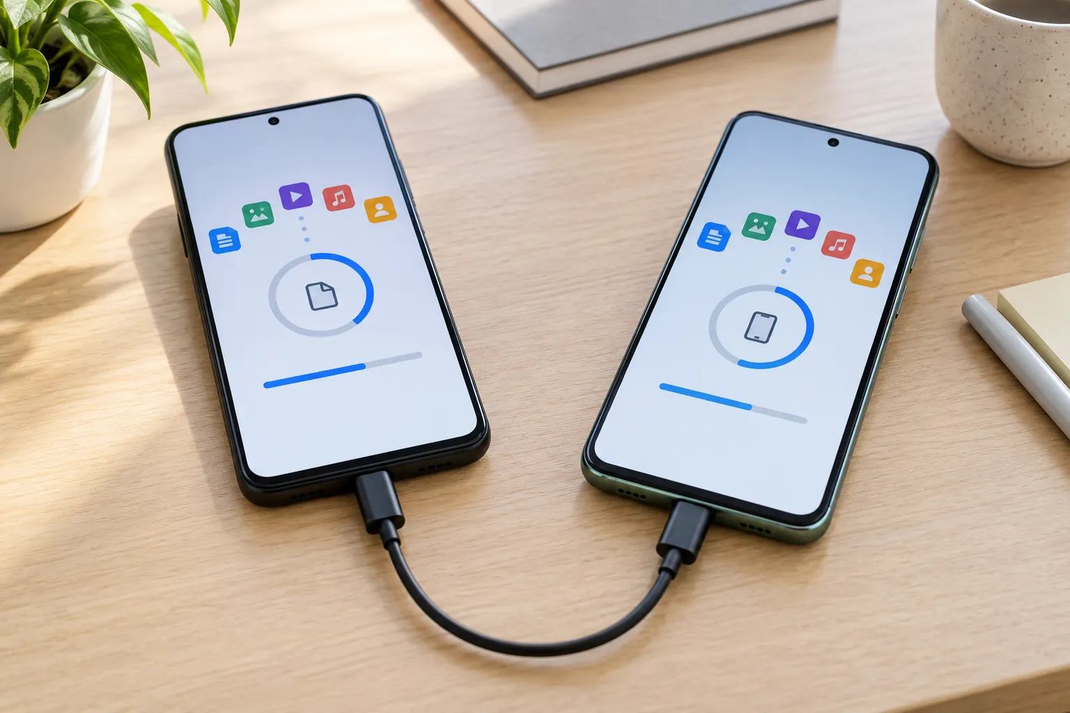 انتقال اطلاعات بین دو گوشی اندرویدی با کابل USB-C